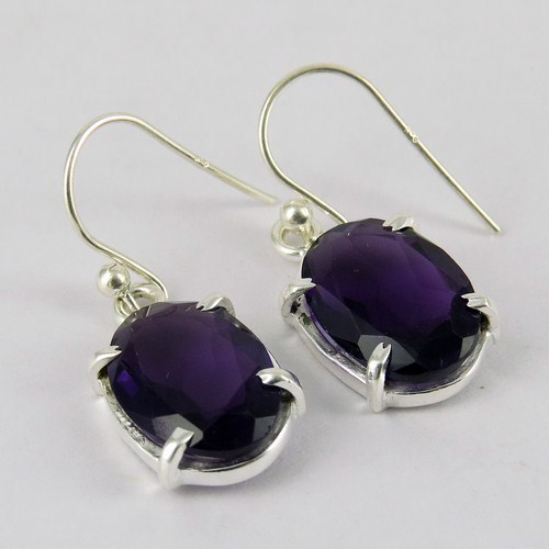 2016 Fashion Silver Jewelry Amethyst 925 Sterling Silver Earring