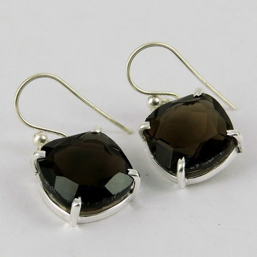 Smoky Quartz 925 Sterling Silver Earring