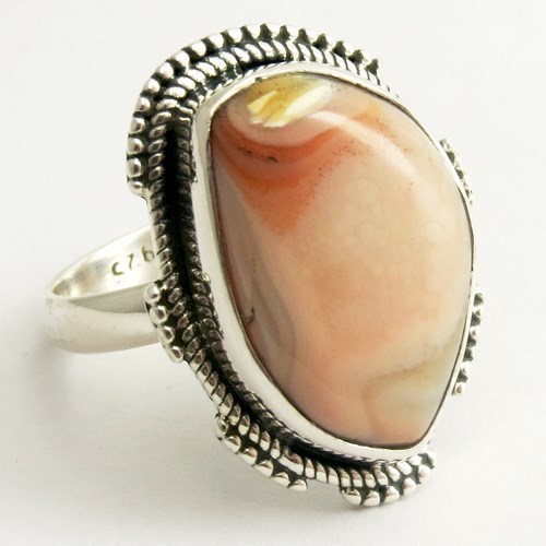 Massive !! Striped Onyx 925 Sterling Silver Ring
