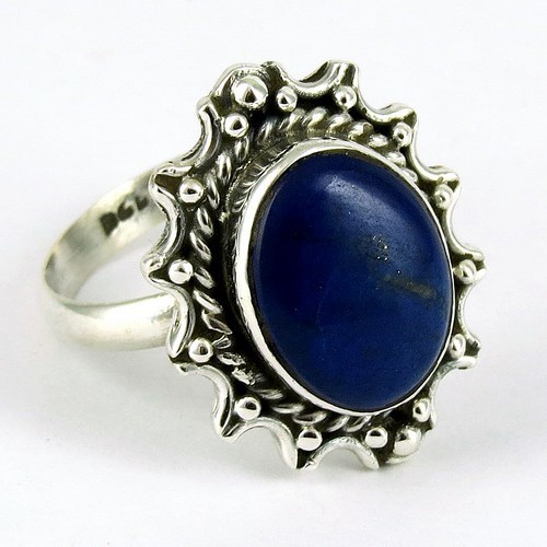 Rare Lapis 925 Sterling Silver Ring