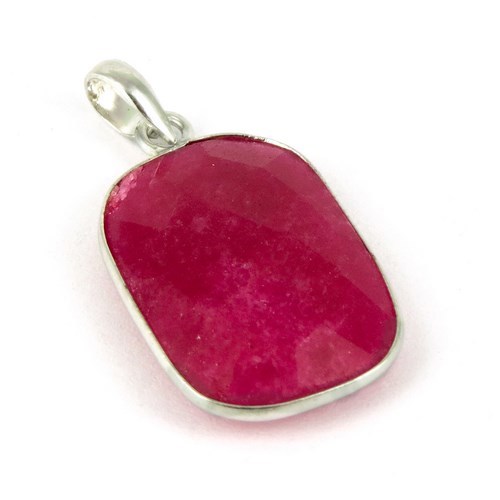 Simple Delight !! Ruby 925 Sterling Silver Pendant
