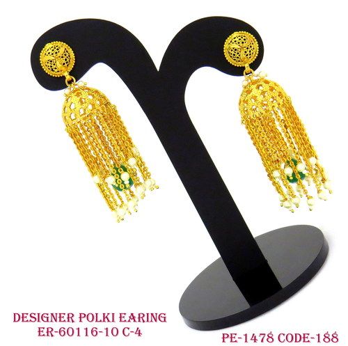 Designer Pearl Drop Earring  Gender: Women