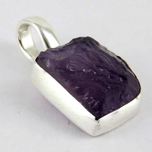 Simple Delight !! Amethyst 925 Sterling Silver Pendant