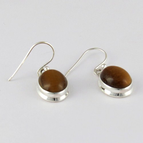 Spectacular Tiger's Eye 925 Sterling Silver Earring