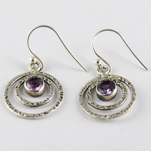 Heavenly Love Amethyst 925 Sterling Silver Earring