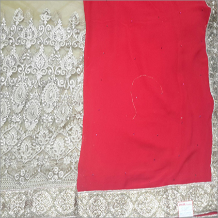 Embroidery Net Sarees