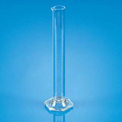 Hexagonal Base Glass Measuring Cylinder