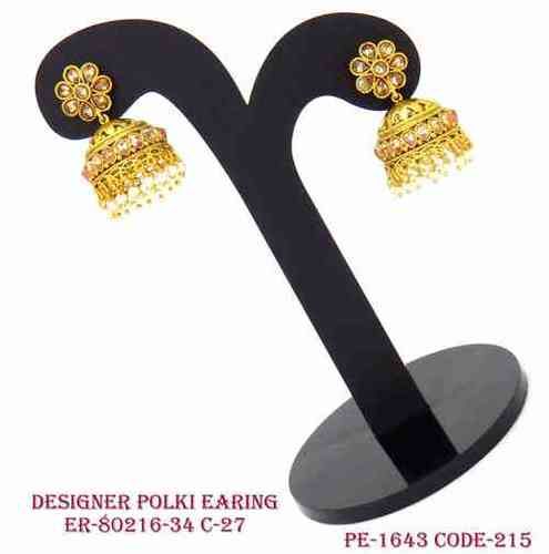 Polki Earring, Jhumka , Antique jhumka, 