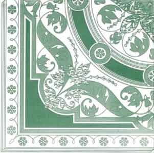 Green Cream Glossy Floor Tiles