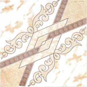 Brown Orange Pattern Glossy Tiles