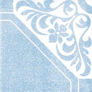 White Blue Pattern Matt Floor Tiles