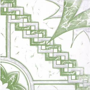 White Green Pattern Matt Tiles