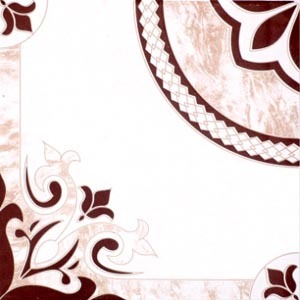 Circle Design Matt Floor Tiles - Ceramic 30x30 cm Brown, 8 mm Thick, Water Resistant, Stain Resistant, Easy Installation
