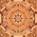 Flower Pattern Wooden Glossy Tiles
