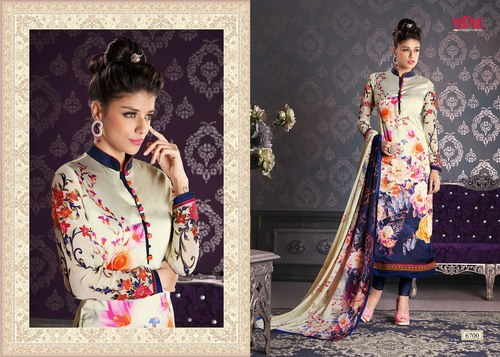Vipul Silk Digital Print Work Suit