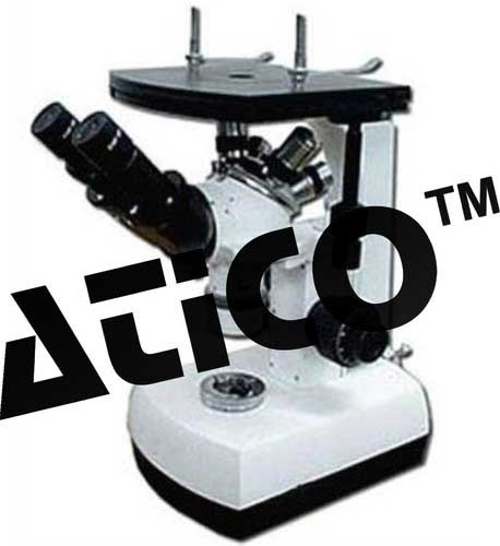 Inverted Metallurgical Microscope - Binocular, Wf 10x Eyepiece, M5x-45x Objectives | Co-axial Motion, Ball Bearing Guides, Horizontal Illuminator, X-y Stage