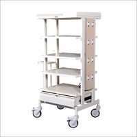 Monitor Trolley - Iron Material, Durable Design, Anti-corrosive Coating | Unique Structure, Accurate Dimensions, Ideal For Medical Equipment Transport