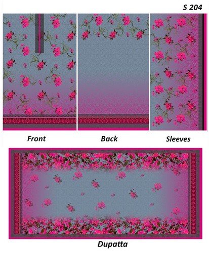 Digital Kurtis with Dupatta - Cotton Blend, 45 Inches, Purple, 2.5m Dupatta | Stylish Design, Comfortable Fit, Vibrant Colors