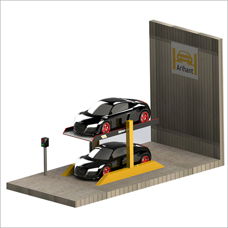 Automated Car Parking System - Steel Plates, Two-Car Capacity, Hydraulic Lift | Remote Control Pendant, Durable Design, Space Saving, Easy Operation