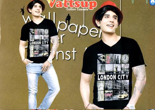 Printed V Neck T Shirts