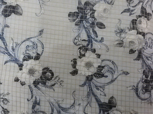 Paper Printed Fabrics - Paper, 150 cm Width, Off-White | Floral Pattern, Unique Designs, Durable, Soft Texture
