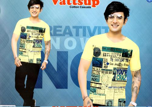 V Neck Printed T Shirt