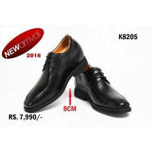 Lace-Up Formal Black Elevator Shoes