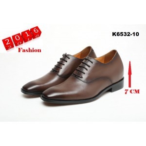 Sharp formal height increasing shoes in brown