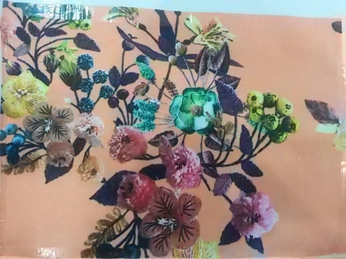 Paper Printed Fabrics - Cotton Blend 150cm Width, Peach | Unique Designs, Soft Texture, Vibrant Prints, Durable