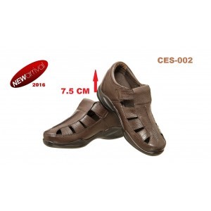 Height Increasing Brown Casual Elevator Sandals