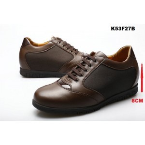 HEIGHT INCREASING ELEVATOR SPORTY - Leather, 8CM, Brown | Lace-up, Cushioned Insole, Breathable, Lightweight, Durable Rubber Sole