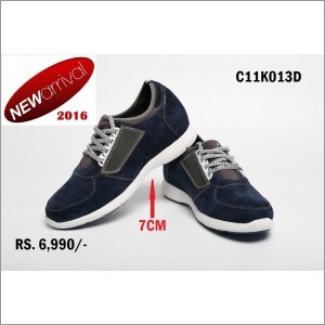 Sporty Look Suede Leather In Colored Blue