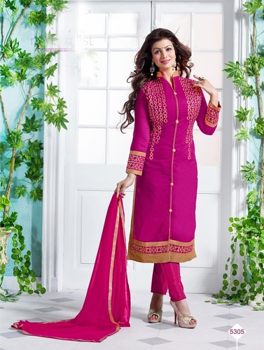Pink Churidar Salwar Suit