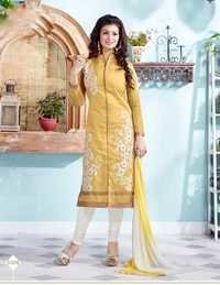 Yellow And White Party Wear Salwar Kameez