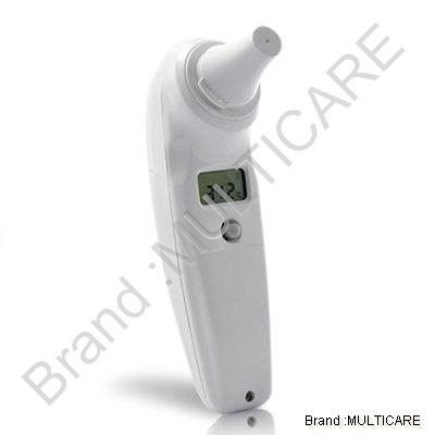 Ear Thermometer - Plastic, 134x70x34mm | Digital Display, 0.2°C Accuracy, 10 Memory Readings, Fast 1 Second Measurement, Hygienic Design