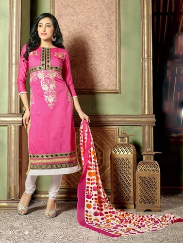 Pink And White Party Wear Salwar Suit