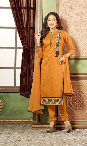 Orange Party Wear Salwar Suit