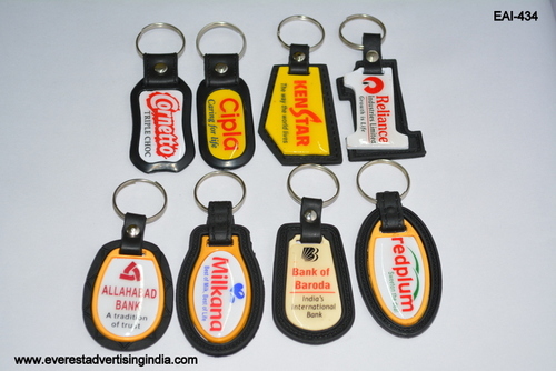 PLASTIC KEY CHAIN - Metal & Plastic, Light Weight, Black | Customizable Design, Various Shapes, Durable, Convenient, Affordable, Portable