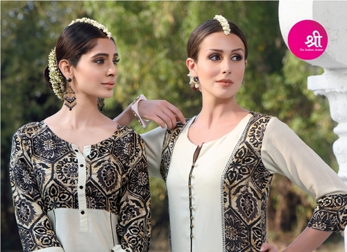 White Long Sleeve Kurtis 