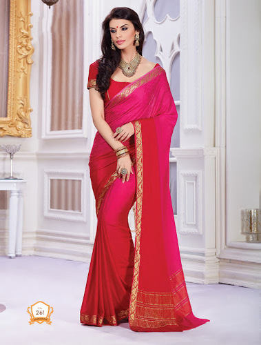 Red Jacquard Saree