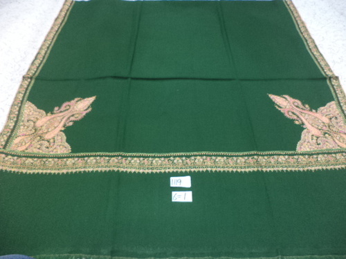 Green Ladies Embroidered Shawl