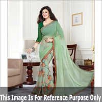 Pista Green Saree