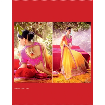 Net Georgette Sindhuri Lehenga