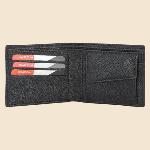 Leather Wallets - Genuine Leather, 4x3x1 Inches, Black | 6 Card Slots, Snap Closure, Compact Organized Storage