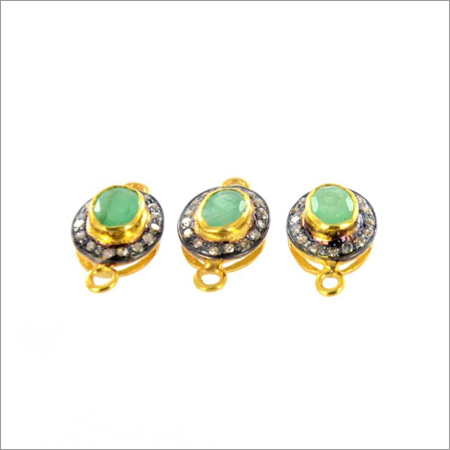 Emerald Diamond Connector Gold Plated