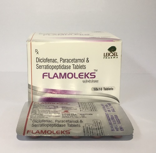 Diclofenac, paracetamol and Serratiopeptidase