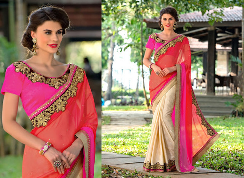 Georgette Multi Colors Saree