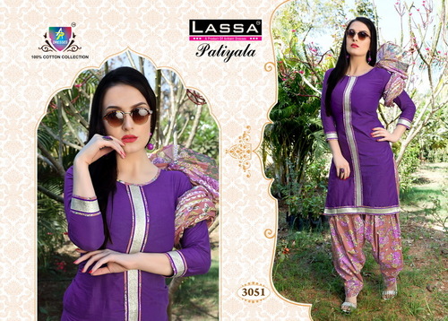 Lassa Patiala Cotton Dress Materials