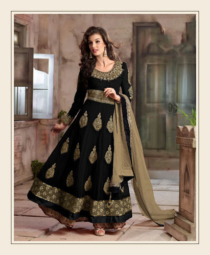 Black Net Anarkali Suit