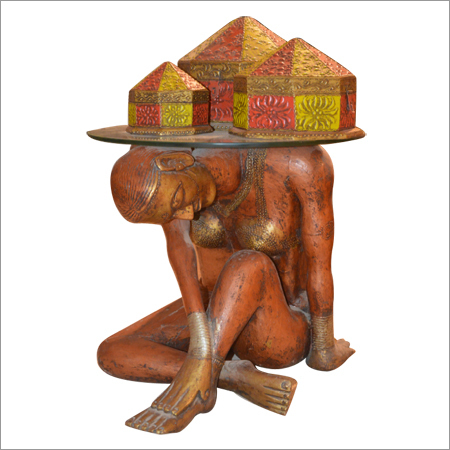 Wooden Statue Table